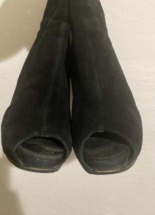 Чобітки з французьким носком з натуральної замші 37 розмір6 фото