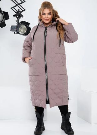 Женское зимнее пальто супер батал 3 цвета 52-54,56-58 60-62,64-66  1354 /уггм