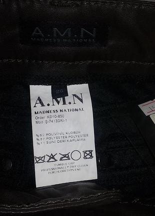 Стильні шкіряні шорти амнезія туреччина amn5 фото