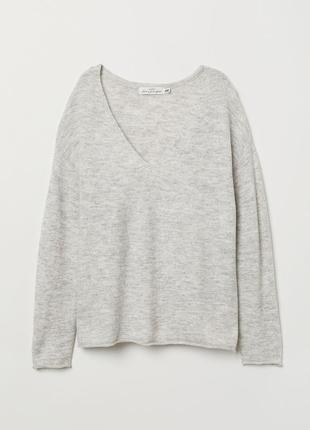 Світло-сірий демісезонний джемпер светр пуловер h&m3 фото