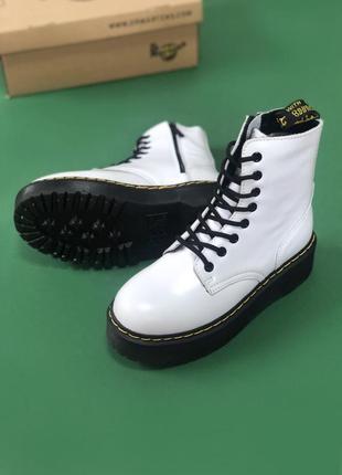 Зимние ботинки dr. martens jadon white5 фото