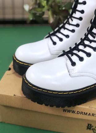 Зимние ботинки dr. martens jadon white7 фото