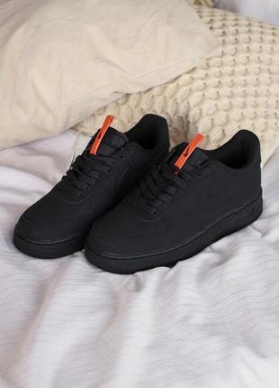 Крутые мужские кроссовки nike air force 07 anthracite black red чёрные