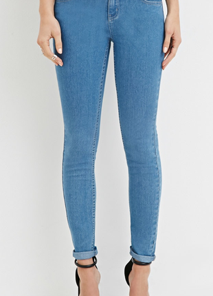 Джинсы скинни skinny jeans с низкой посадкой от американского бренда forever 214 фото