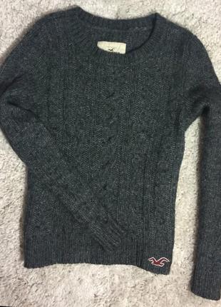 Серый свитер hollister1 фото