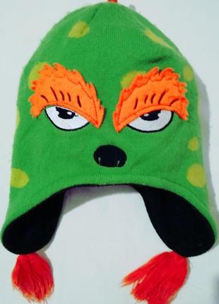 Зимова в'язана шапка шапочка на хлопчика дракончик