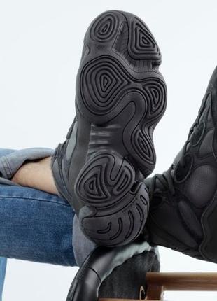 Мужские высокие кроссовки с мехом adidas yeezy 500 mid winter dark\grey#адидас4 фото