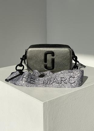 Стильна сумка🔥marc jacobs small camera bag silver/black2 фото