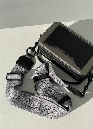 Стильна сумка🔥marc jacobs small camera bag silver/black 5