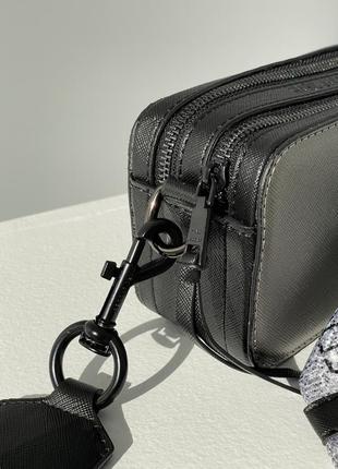Стильна сумка🔥marc jacobs small camera bag silver/black 6