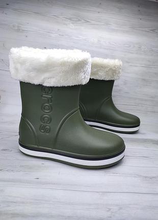 Чоботи дитячі all season 🔥 в стилі crocs ✅чобітки з піни утеплені штучним хутром