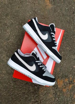 Кросівки nike sb dunk pro grey black10 фото