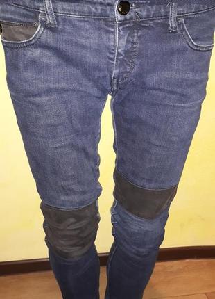 Сині джинси зі вставками від armani jeans
