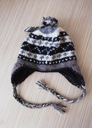 Шапочка унісекс вовняна на підкладі