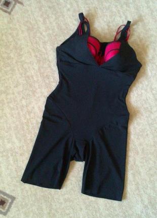 38-40р. чёрный боди-комбидрес-утяжка без лифа flexees sg2332 фото