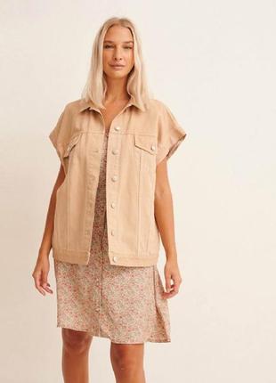 Джинсова жилетка вінтажна оверсайз