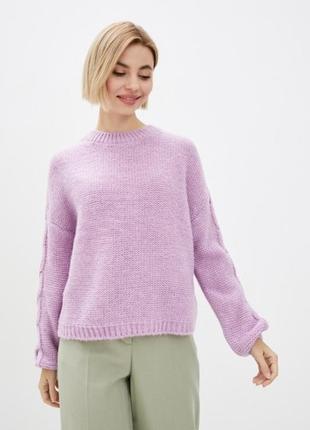 Шерстяной свитер цвета джемпер оверсайз вязаный1 фото