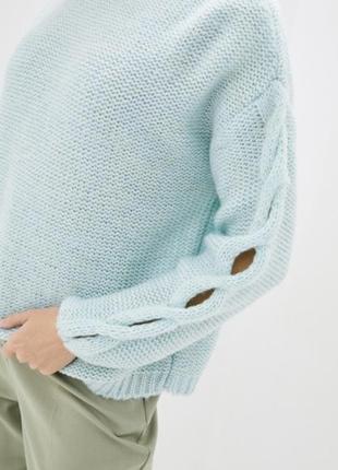 Вязаный шерстяной свитер джемпер оверсайз4 фото