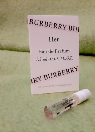 Burberry her edp💥оригинал миниатюра пробник mini spray 1,5 мл книжка