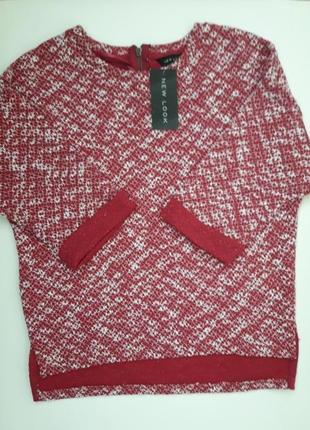 Модна кофта рукав 3/4 ззаду на маленькій блискавки бренду new look