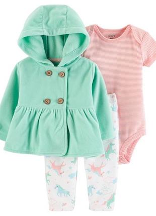 Утепленный костюм carters для девочек