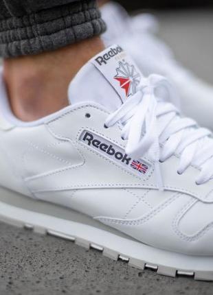 Шкіряні кросівки унісекс  reebok classic 059503(2214) / розм.41 оригінал5 фото