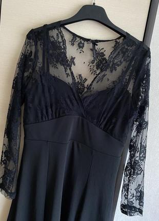 Прекрасна сукня з мереживом від бренду next with love у чорному кольорі6 фото