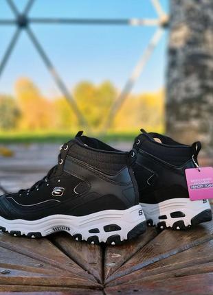 Женские ботинки skechers dlites cozy dreams оригинал.6 фото