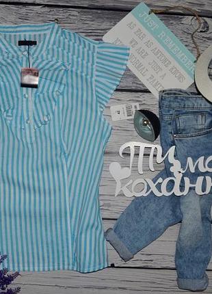 42/м-l/14 фирменная женская рубашка блузка блуза футболка легкая натуральная новая сток