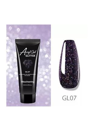 Полигель (акригель) acrylgel glitter 15ml