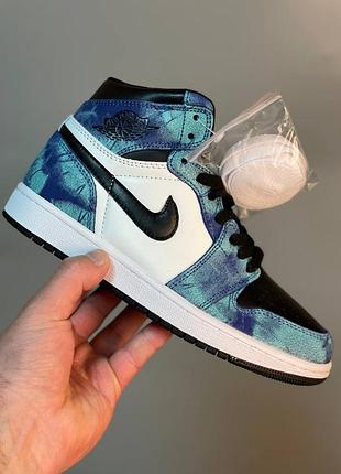 Женские кожаные кроссовки nike air jordan 1 retro high найк джорданы