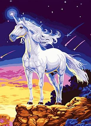 Алмазна вишивка. картина на підрамнику "одноріг", розмір 20х30 см