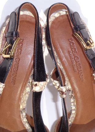 Dolce & gabbana італія жіночі босоніжки р. 38 туфлі шкіра пітона8 фото
