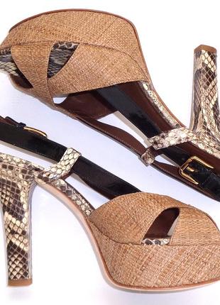 Dolce & gabbana италия женские босоножки р. 38 туфли кожа питона4 фото