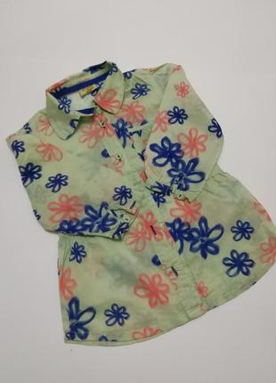 Лёгкая и красивая блуза-туника impidimpi на 3-4 года, рост 98-104 см.2 фото