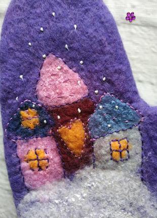 Рукавички валяні жіночі.