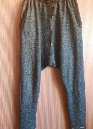 Дизайнерські штани зі спущеною слонкою матнею заниженим кроковим швом як rundholz rick owen2 фото