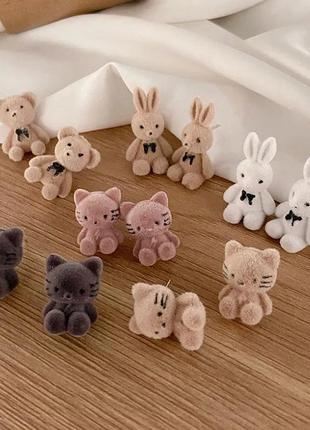 Серёжки зайчик серьги заяц зайка10 фото