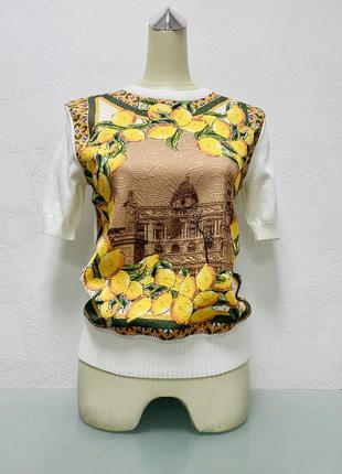 Джемпер жіночий білий трикотажний короткий рукав