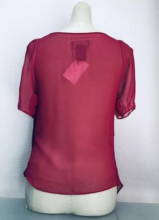 Блуза шелковая женская малиновая4 фото