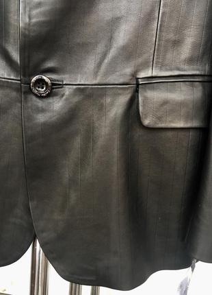 Пиджак мужской кожаный натуральный классический италия4 фото