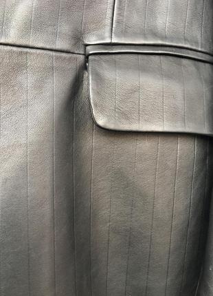 Пиджак мужской кожаный натуральный классический италия5 фото