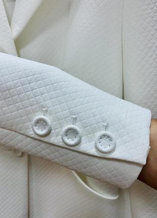 Пиджак классический женский белый приталенный модный стильный7 фото