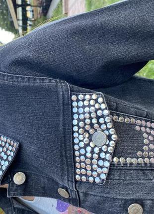 Куртка жіноча джинсова приталена сіра richmond3 фото