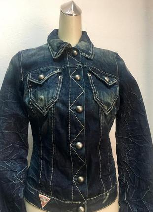 Куртка женская джинсовая темно синяя