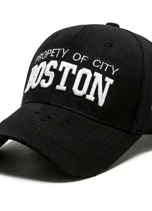 Кепка бейсболка boston (бостон) с изогнутым козырьком 2, унисекс wuke one size1 фото