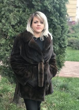 Шуба з норки manakas англійський комір