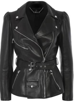 Куртка женская из экокожи трансформер черная3 фото
