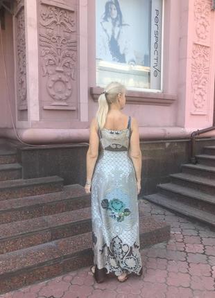 Сарафан женский летний светлый  длинный в пол шелк легкий модный стильный4 фото