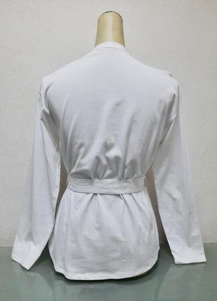 Рубашка женская белая c поясом jysho4 фото